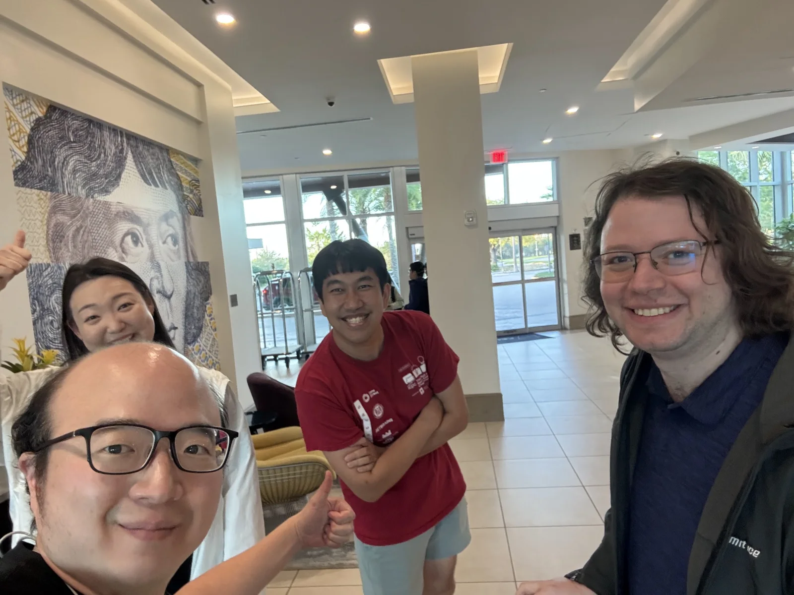 Christian Lim with ICPC colleagues at the 2026 North America Championship